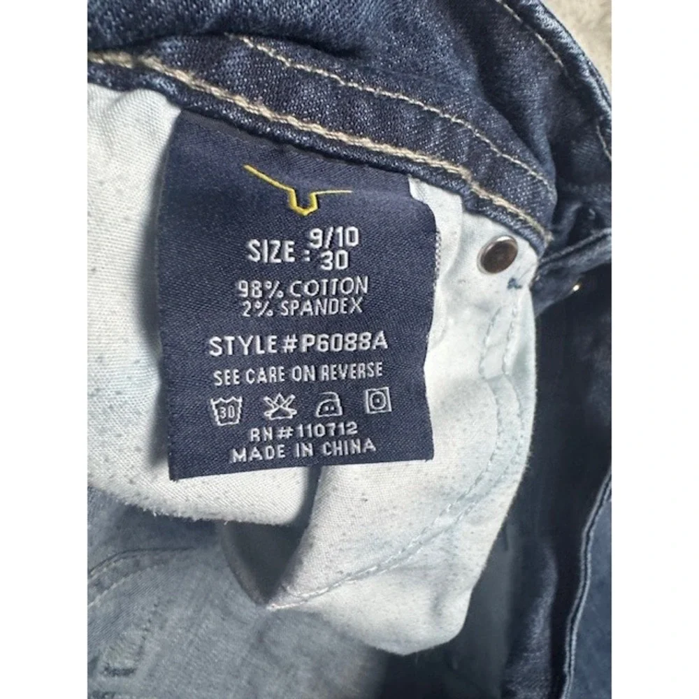 Vigoss Studio Jeans Womens 9/10 P6088A‎ Bootcut Medium Wash Flap Pocket Blue